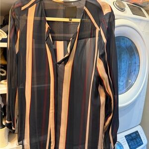Striped Sheer Blouse